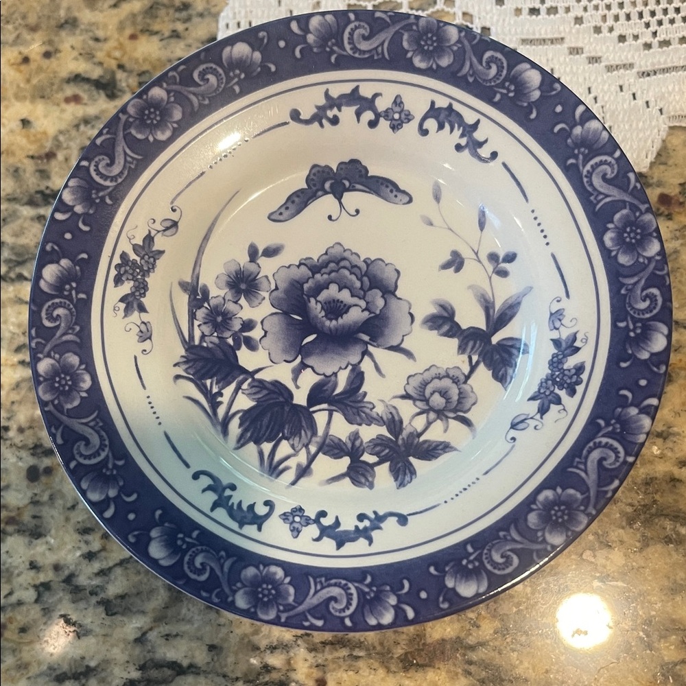 Saucer Blue Rose by BAUM BROTHERS